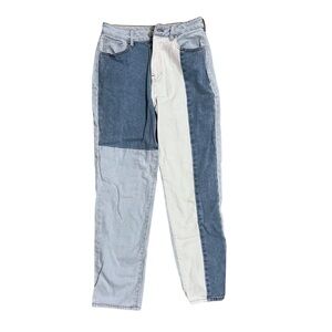 PacSun Blue and White Straight Leg Jeans